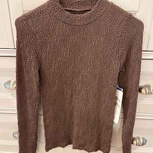 Brown Textured Women's Top